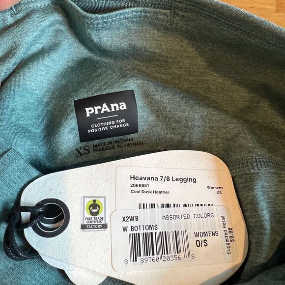 ****SOLD**prAna Heavana Pocket Womens High Rise Legging Size XS in Cool Dusk - Picture 6 of 8